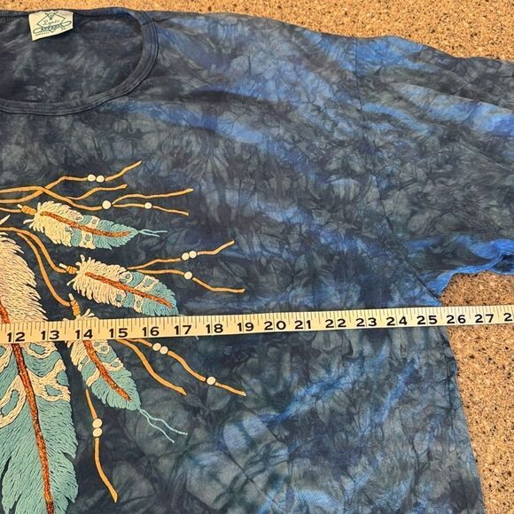 LYNEE APPAREL Vintage 1996 Southwestern Puffy Tie Dye Oversized Tee - Picture 11 of 13